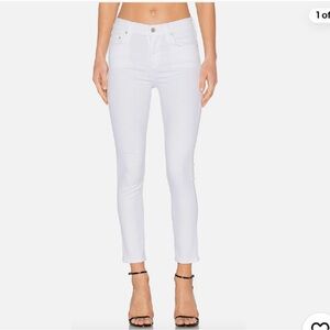Citizens of Humanity Rocket Crop High Rise Skinny White Jeans